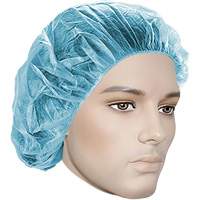 Bonnets bouffants, Polypropyl&egrave;ne, 18", Bleu D. Morneault & Fils