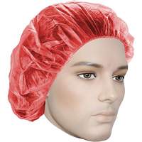 Bonnets bouffants, Polypropyl&egrave;ne, 21", Rouge D. Morneault & Fils