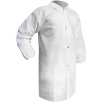 Disposable Lab Coat, Polypropylene, White, Medium D. Morneault & Fils