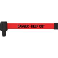 PLUS Banner Cassettes, Danger; Keep Out, 15', Red Tape D. Morneault & Fils