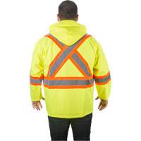 RZ1000 Rain Jacket, Polyester, Small, High Visibility Lime-Yellow D. Morneault & Fils