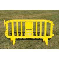 Movit Barricade, Interlocking, 78" L x 39" H, Yellow D. Morneault & Fils