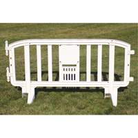 Movit Barricade, Interlocking, 78" L x 39" H, White D. Morneault & Fils