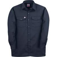 Long-Sleeved Twill Work Shirt, Men's, 4X-Large, Navy Blue D. Morneault & Fils