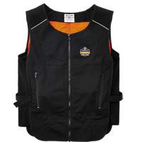 Veste de refroidissement &agrave; changement de phase l&eacute;g&egrave;re avec sachets 6260 Chill-Its, Petit/Moyen, Noir D. Morneault & Fils