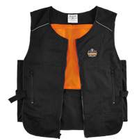 Veste de refroidissement &agrave; changement de phase l&eacute;g&egrave;re avec sachets 6260 Chill-Its, Petit/Moyen, Noir D. Morneault & Fils