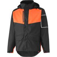 West Coast Waterproof Jacket, Polyester, Small, Black/Orange D. Morneault & Fils