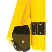 Portable Mobile Barrier, 40" H x 13' L, Yellow D. Morneault & Fils