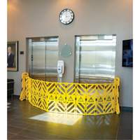Portable Mobile Barrier, 40" H x 13' L, Yellow D. Morneault & Fils