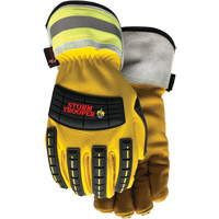 Gants 5782CR Storm Trooper, Petit, Paume en Cuir de vache, Poignet &eacute;lastique D. Morneault & Fils
