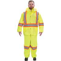 RZ1000 Rain Suit, Polyester, Small, High Visibility Lime-Yellow D. Morneault & Fils