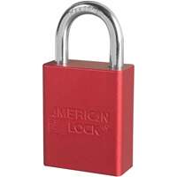 American Lock&reg; Safety Padlock, Red, Keyed Different, Aluminum, 1-1/2" Width D. Morneault & Fils