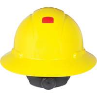 Full Brim Hardhat with Uvicator Sensor, Ratchet Suspension D. Morneault & Fils