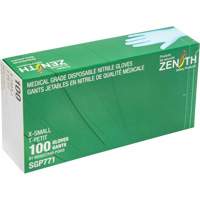 Gants jetables de calibre m&eacute;dical r&eacute;sistants &agrave; la perforation, T-petit, Nitrile, 4,5 mils, Sans poudre, Bleu, Classe 2 D. Morneault & Fils