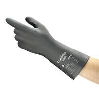 AlphaTec&reg; Chemical Resistant Gloves, Size 8, 12" L, Butyl Rubber/Viton&reg;, 0.3 mil D. Morneault & Fils