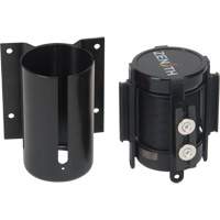 Wall Mount Barrier with Magnetic Tape, Steel, Screw Mount, 7', Black Tape D. Morneault & Fils