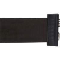 Wall Mount Barrier with Magnetic Tape, Steel, Screw Mount, 7', Black Tape D. Morneault & Fils