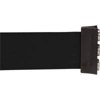 Barri&egrave;re &agrave; fixation murale avec ruban magn&eacute;tique, Acier, Fixation par vis, 12', Ruban Noir D. Morneault & Fils