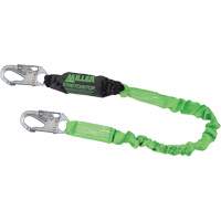 Miller&reg; StretchStop&reg; Shock-Absorbing Lanyard, 6', Locking Snap Hook Center, Locking Snap Hook Leg Ends, Polyester D. Morneault & Fils