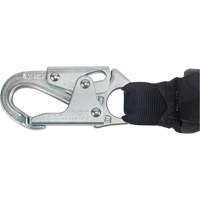 Miller&reg; HP Shock-Absorbing Lanyard, 4', Locking Rebar Hook Center, Locking Snap Hook Leg Ends, Polyester D. Morneault & Fils