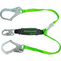 Miller&reg; HP Shock-Absorbing Lanyard, 4', Locking Rebar Hook Center, Locking Snap Hook Leg Ends, Polyester D. Morneault & Fils
