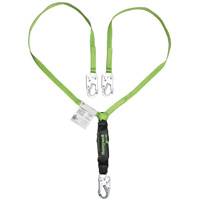 Miller&reg; HP Shock-Absorbing Lanyard, 4', Locking Snap Hook Center, Locking Snap Hook Leg Ends, Polyester D. Morneault & Fils