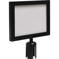 Cadre d'enseigne pour poteau de barri&egrave;re pour le contr&ocirc;le des foules, Noir D. Morneault & Fils