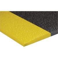 Tapis antifatigue Airsoft, Rugueux, 3' x 5' x 3/8", Noir/Jaune, &eacute;ponge en PVC D. Morneault & Fils