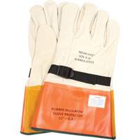 Gants de protection en cuir avec sangle, Taille 8, 12" lo D. Morneault & Fils