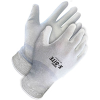 X-Site Anti-Static Coated Gloves, 8, Polyurethane Coating, 15 Gauge, Nylon/Copper Shell D. Morneault & Fils