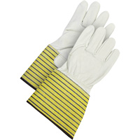 Classic Fitter's Gloves, Large, Grain Cowhide Palm, Fleece Inner Lining D. Morneault & Fils