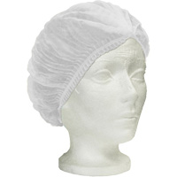 Bonnet bouffant pliss&eacute; Ronco Care, Polypropyl&egrave;ne, 24", Blanc D. Morneault & Fils