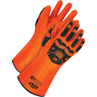 Gants r&eacute;sistants aux produits chimiques Deny, Taille 9, 14" lo, PVC, Doublure en Tissu &eacute;ponge D. Morneault & Fils