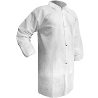 Care Lab Coat, Polypropylene, White, Small D. Morneault & Fils