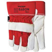 Red Baron Fitter's Gloves, Large, Grain Cowhide Palm, Sherpa Inner Lining D. Morneault & Fils