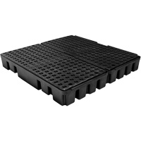 Black Diamond Low Profile Spill Pallet, 51 US gal. Spill Capacity, 49" x 48" x 6.5" D. Morneault & Fils