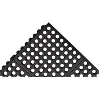 Tapis antifatigue &agrave; imbrication Cushion-Ease 550, &agrave; fentes, 3' x 3' x 3/4", Noir, Caoutchouc D. Morneault & Fils
