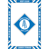 "Ladder Storage" Floor Marking Kit, Adhesive, English with Pictogram D. Morneault & Fils