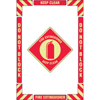 "Fire Extinguisher" Floor Marking Kit, Adhesive, English with Pictogram D. Morneault & Fils
