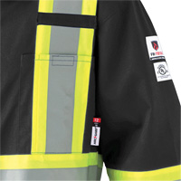 7702BK FR-Tech&reg; 88/12 FR Arc Rated Coveralls, Size 36, Black, 9.7 cal/cm² D. Morneault & Fils