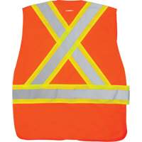 CSA-Compliant High-Visibility Surveyor Vest, High Visibility Orange, Large, Polyester D. Morneault & Fils
