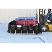 Ultra-IBC Berm&reg; Spill Berm, 400 US gal. Capacity, 6' W x 6' L x 18" H, L-Bracket D. Morneault & Fils