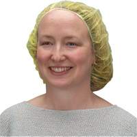 Bonnets bouffants, Polypropyl&egrave;ne, 21", Jaune D. Morneault & Fils