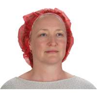 Bonnets bouffants, Polypropyl&egrave;ne, 21", Rouge D. Morneault & Fils