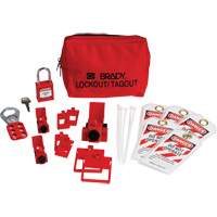 Electrical Lockout Tagout Kit with Nylon Safety Padlock in Pouch, Circuit Breaker Type D. Morneault & Fils