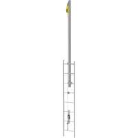 Latchways&reg; Vertical Ladder Lifeline with SRL Ladder Extension Post Kit, Stainless Steel D. Morneault & Fils