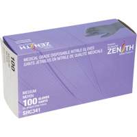 Gants jetables de calibre m&eacute;dical, Moyen, Nitrile, 6 mils, Sans poudre, Noir, Classe 2 D. Morneault & Fils