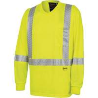 6905A Chandail de s&eacute;curit&eacute; &agrave; manches longues ultra respirant et ultra frais, T-petit, Jaune lime haute visibilit&eacute; D. Morneault & Fils