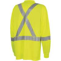 6905A Chandail de s&eacute;curit&eacute; &agrave; manches longues ultra respirant et ultra frais, T-petit, Jaune lime haute visibilit&eacute; D. Morneault & Fils