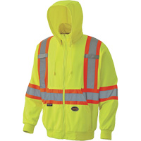 6941 Zip Style Hoodie, X-Small, High Visibility Yellow D. Morneault & Fils